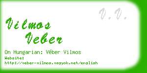 vilmos veber business card